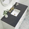James Martin Vanities Chicago 48in Single Vanity, Glossy White w/ 3 CM Charcoal Soapstone Top 305-V48-GW-3CSP